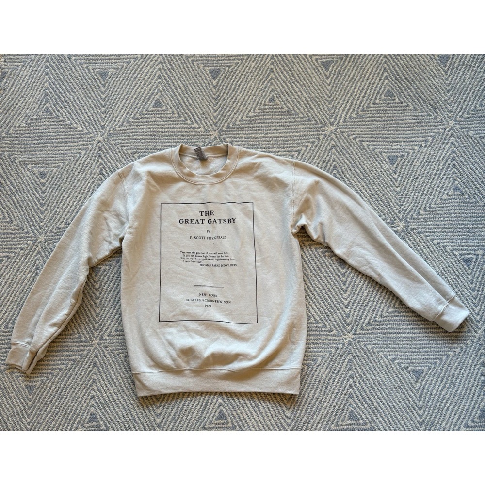 Great Gatsby Title Page Crewneck Sweatshirt - Brown - Small